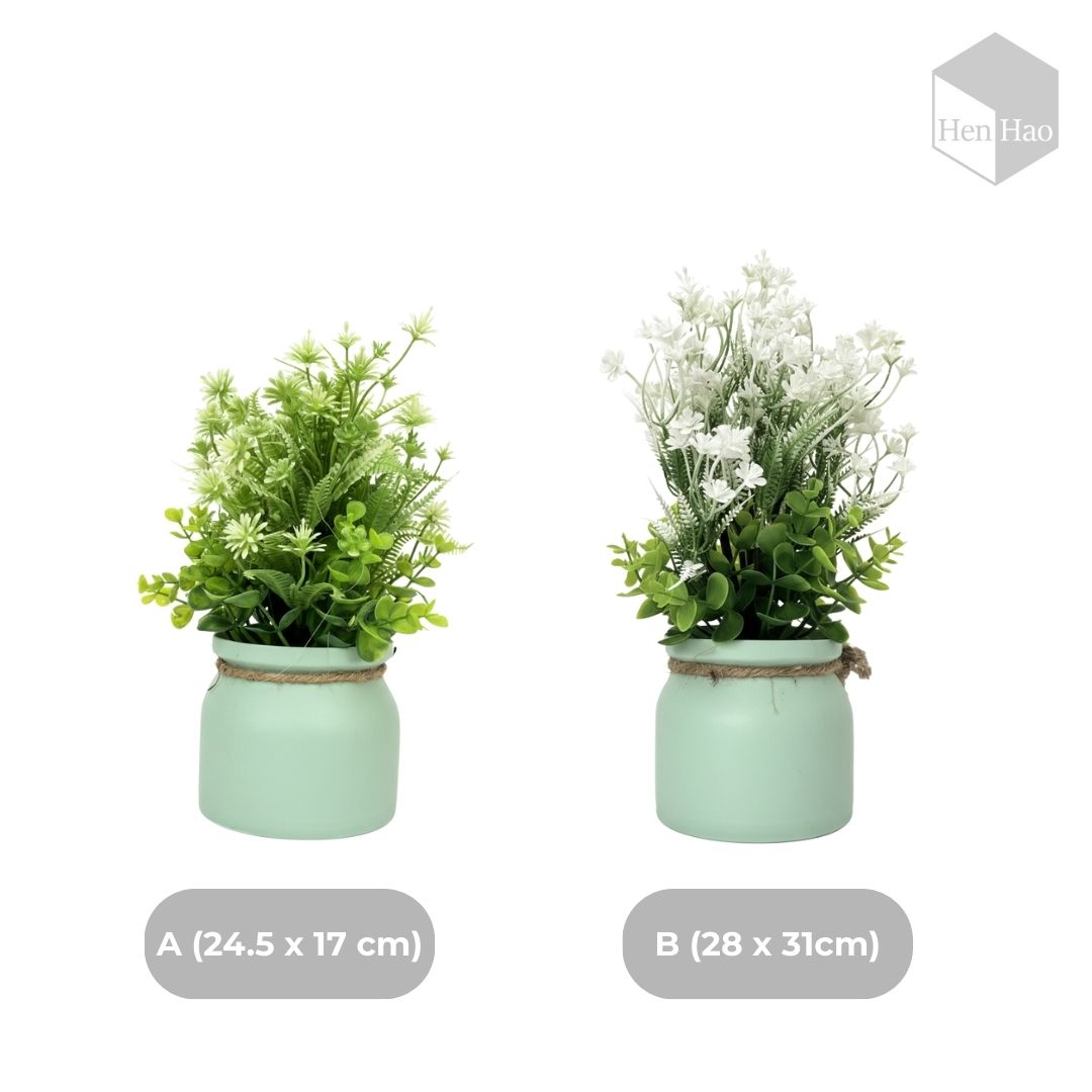 Planta verde decorativa artificial