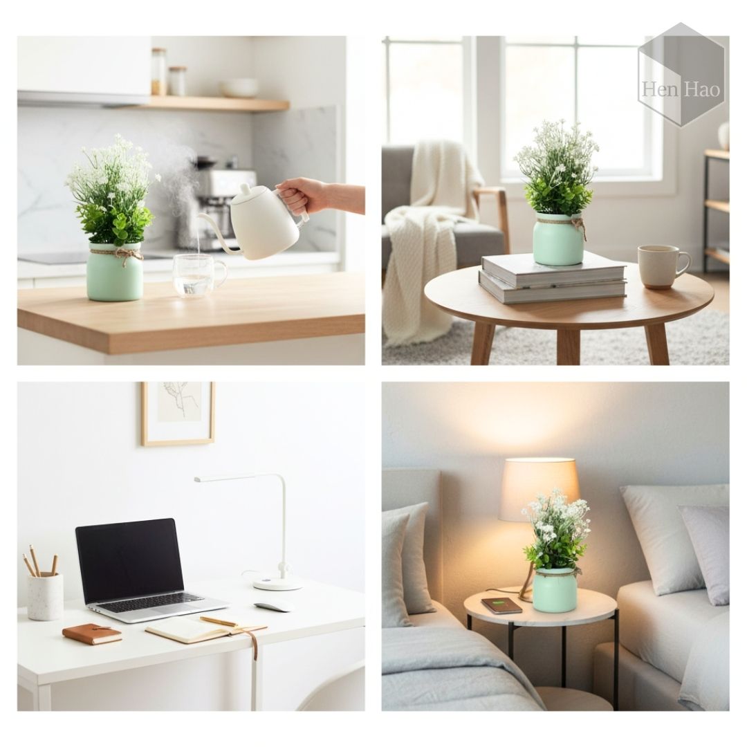 Planta verde decorativa artificial