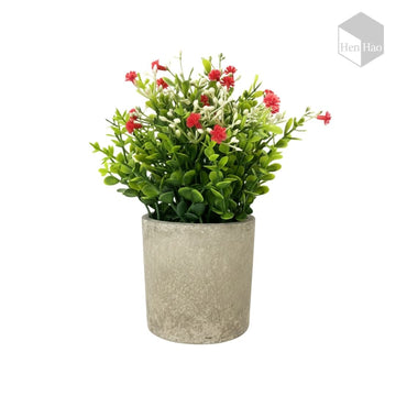 Planta decorativa artificial con mini flores