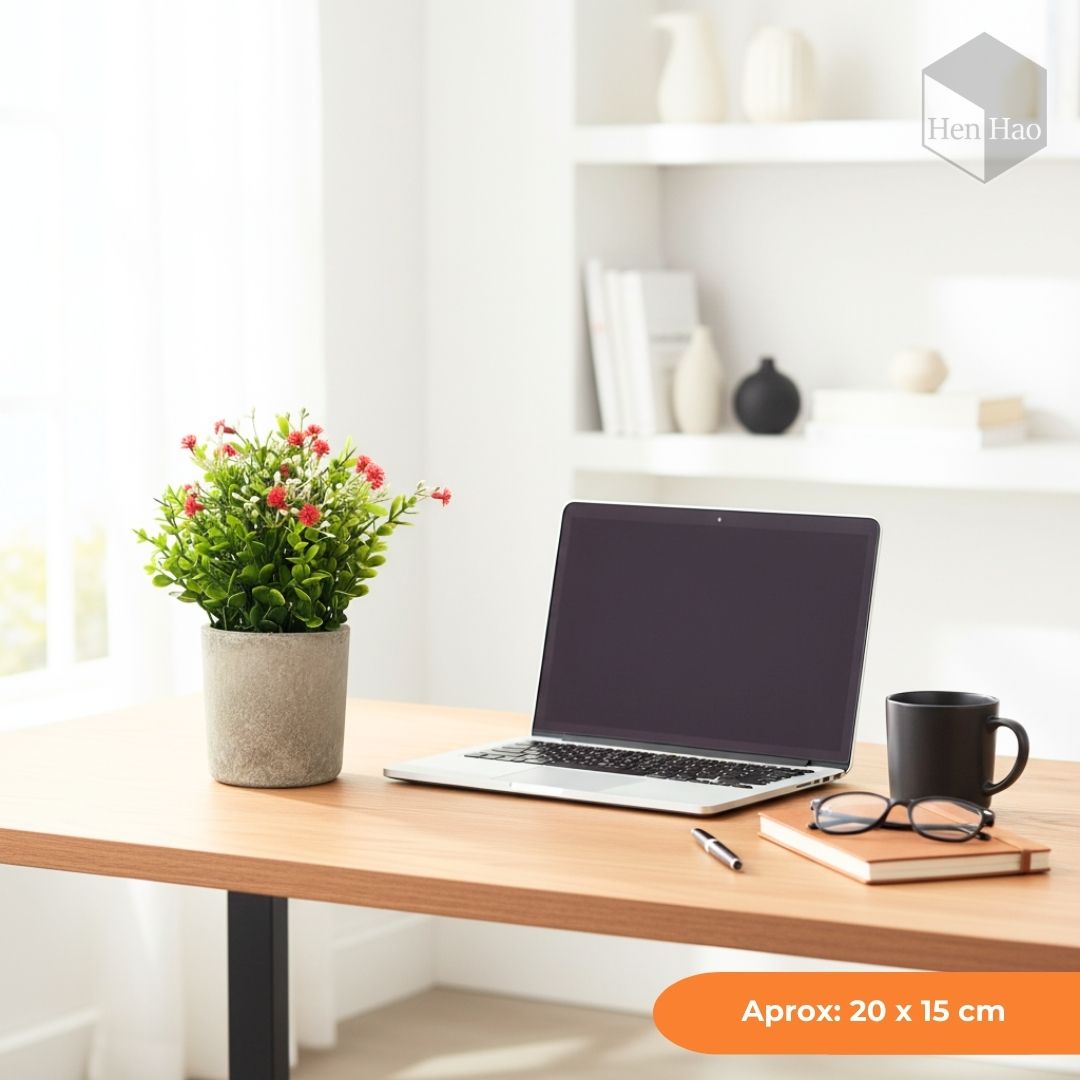 Planta decorativa artificial con mini flores