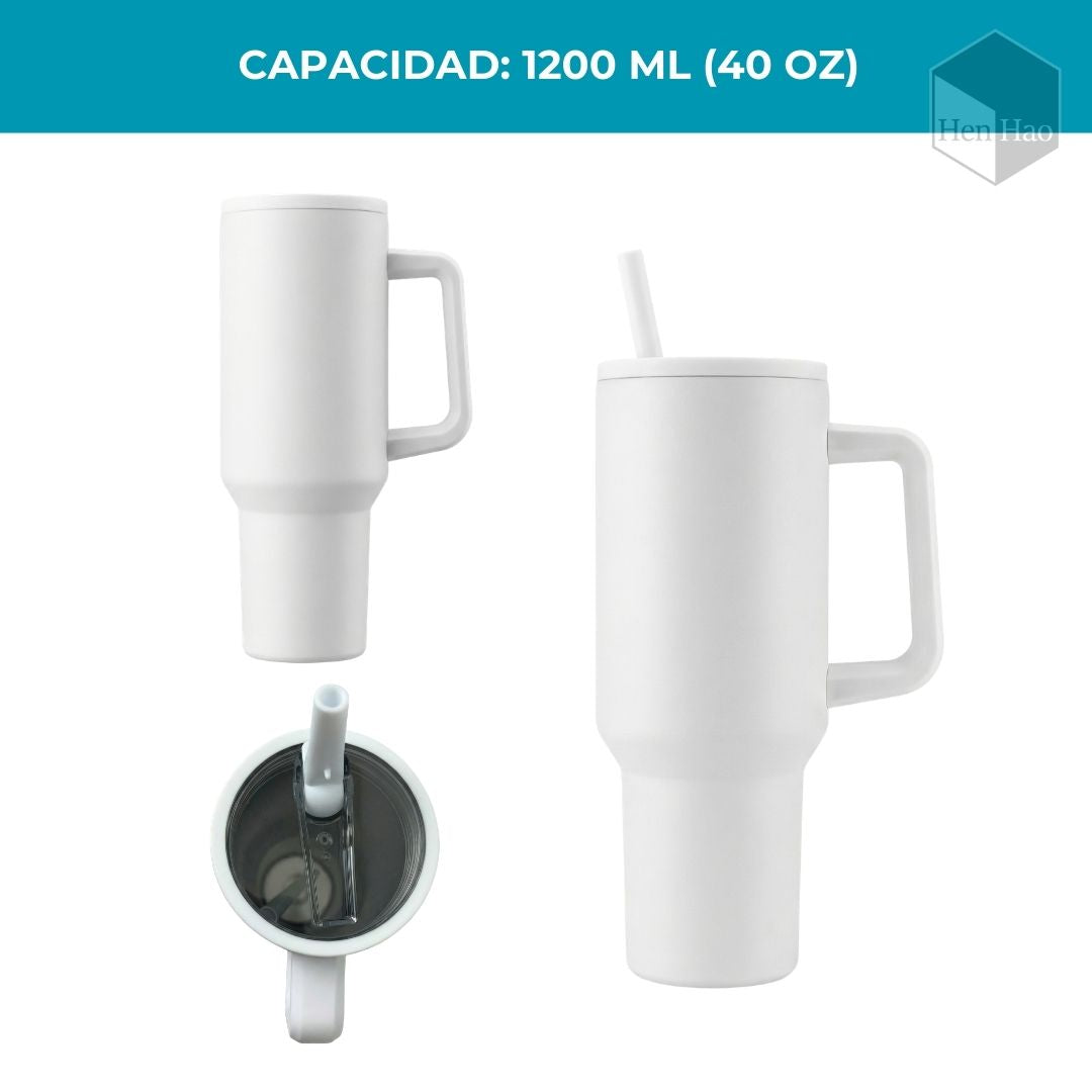 Vaso térmico de acero inoxidable 1200 ml con tapa hermética