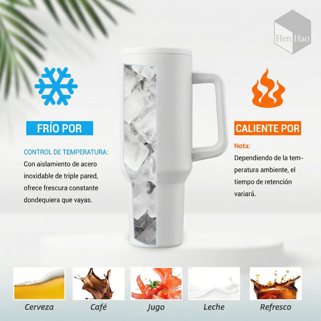 Vaso térmico de acero inoxidable 1200 ml con tapa hermética
