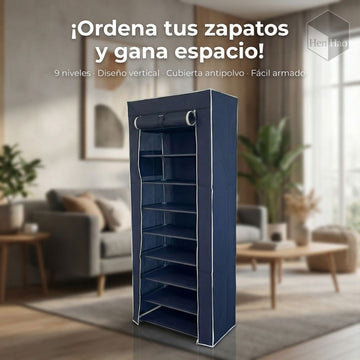 Organizador de zapatos con 9 niveles y funda antipolvo