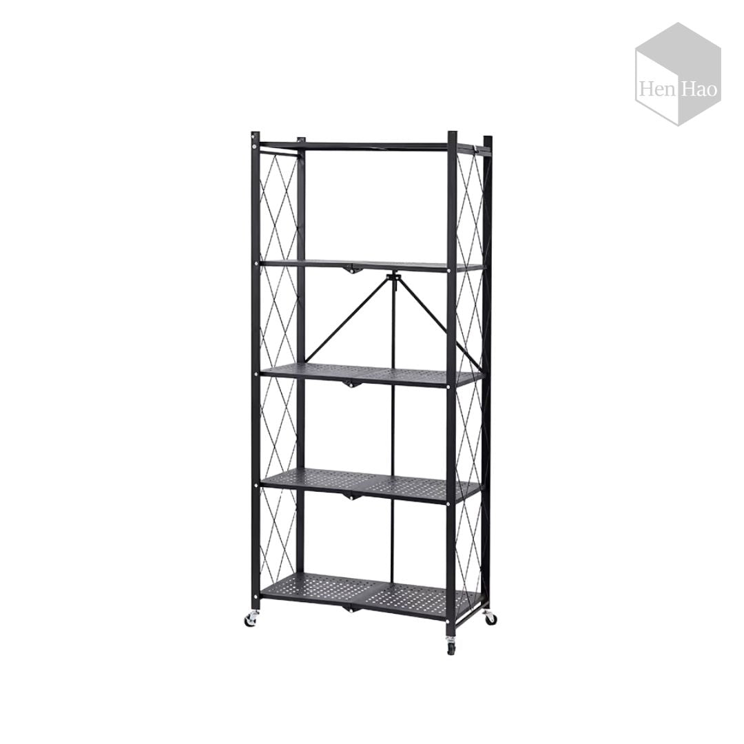 Estante metálico plegable de 5 niveles