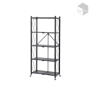 Estante metálico plegable de 5 niveles