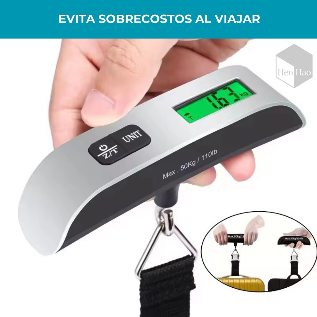 Balanza digital portátil para equipaje hasta 50 kg