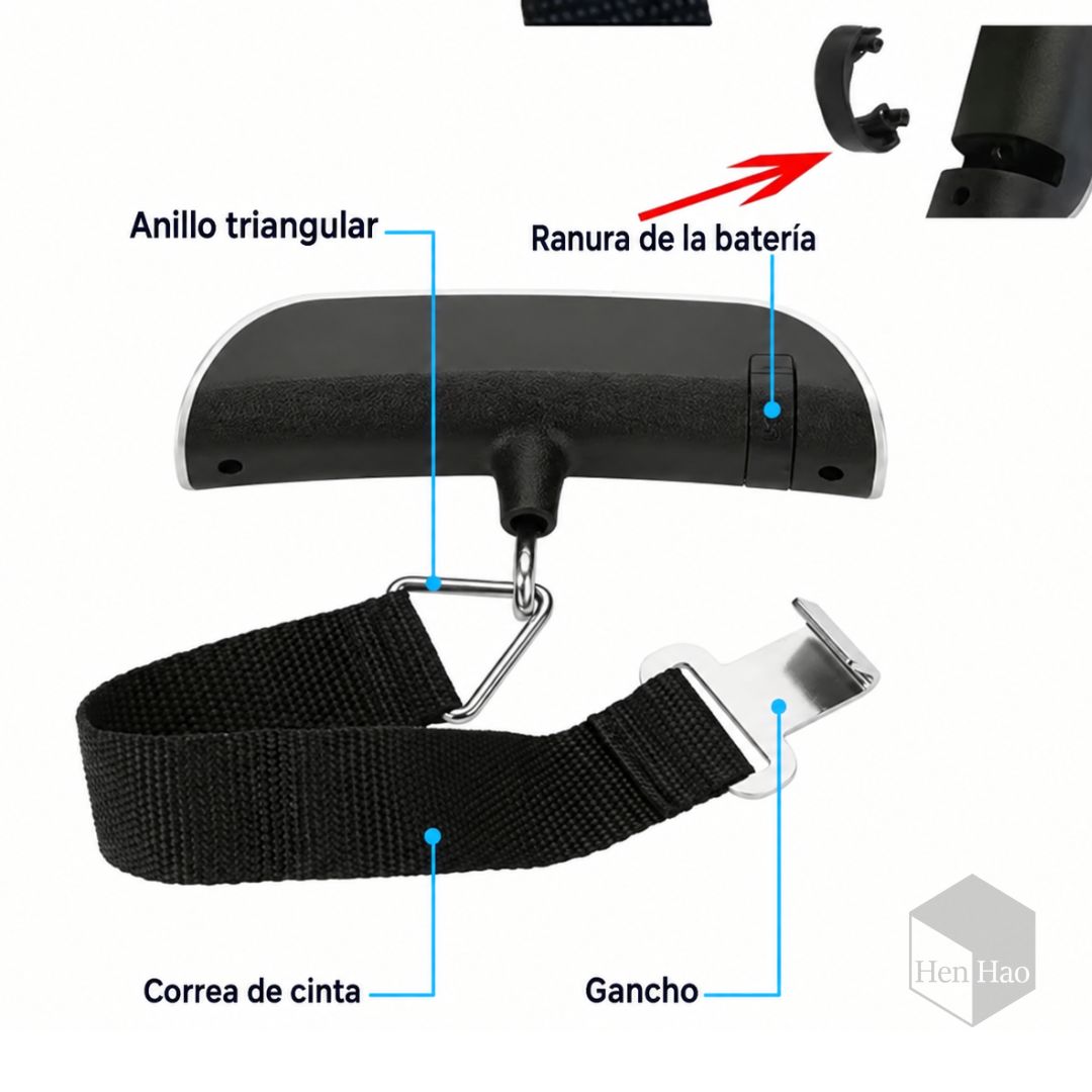 Balanza digital portátil para equipaje hasta 50 kg