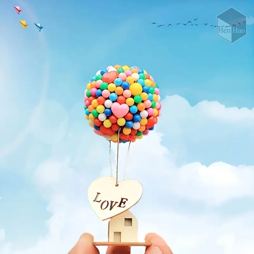 Adorno de casa globo con esferas multicolor