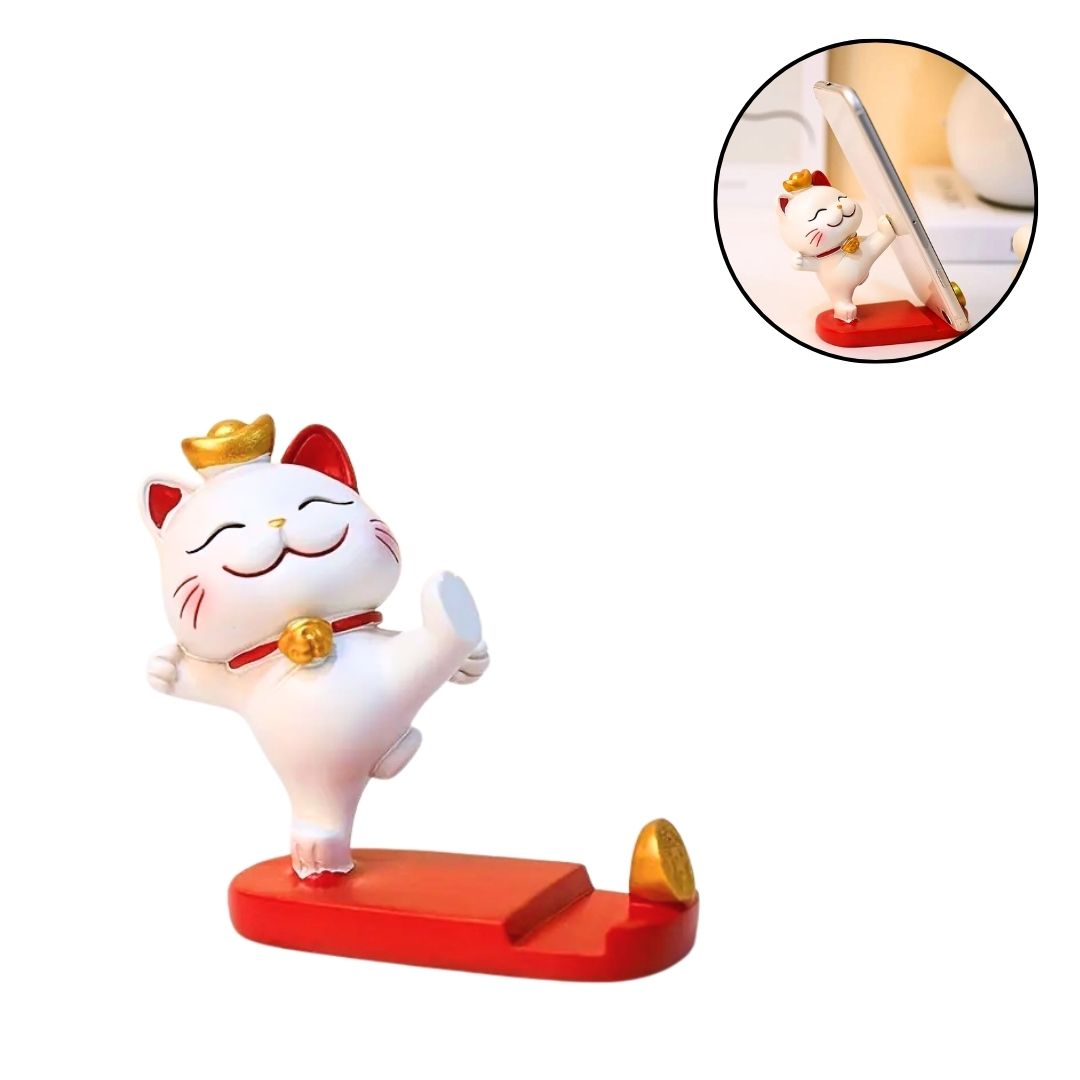 Soporte decorativo de gato de la suerte