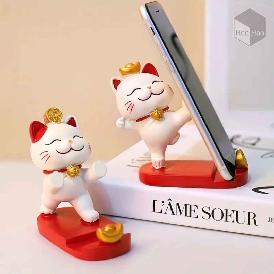 Soporte decorativo de gato de la suerte