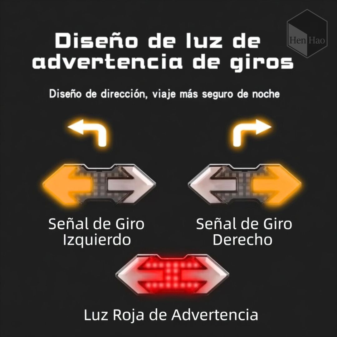 Luz trasera inalámbrica para bicicleta con control remoto