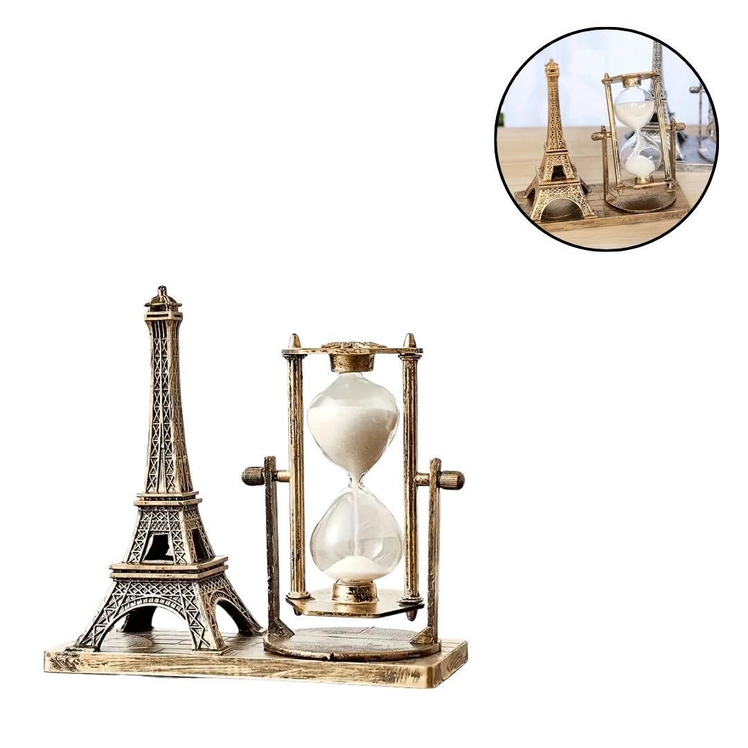 Reloj de arena decorativo con diseño Torre Eiffel