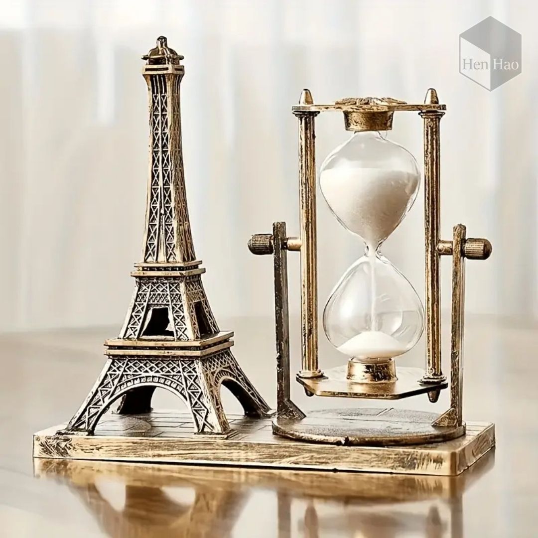 Reloj de arena decorativo con diseño Torre Eiffel