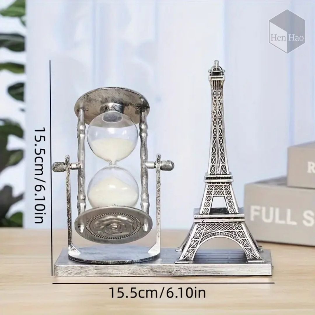 Reloj de arena decorativo con diseño Torre Eiffel