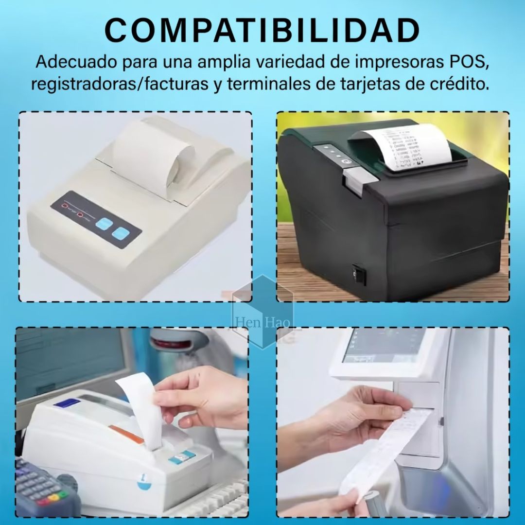 2 Rollo de papel térmico para impresora POS