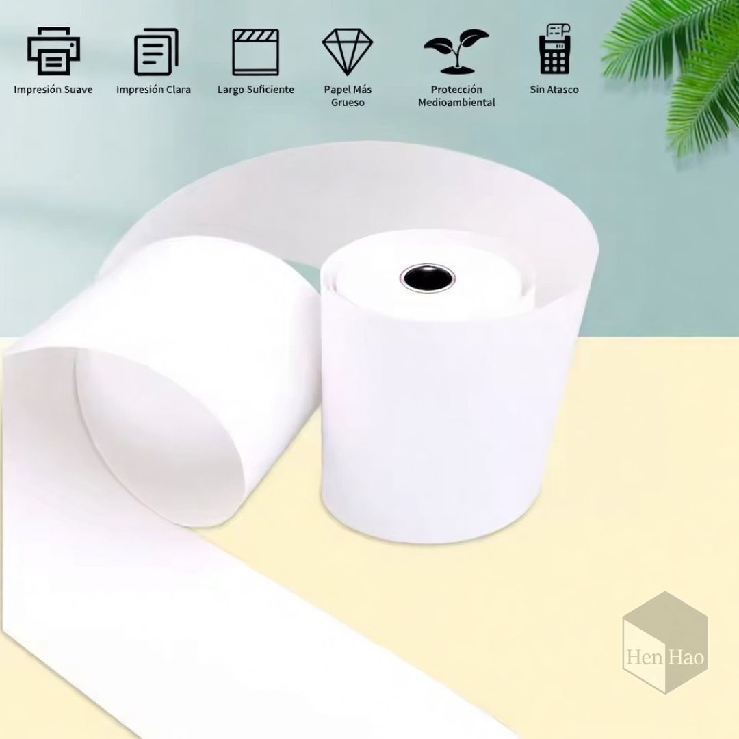 2 Rollo de papel térmico para impresora POS