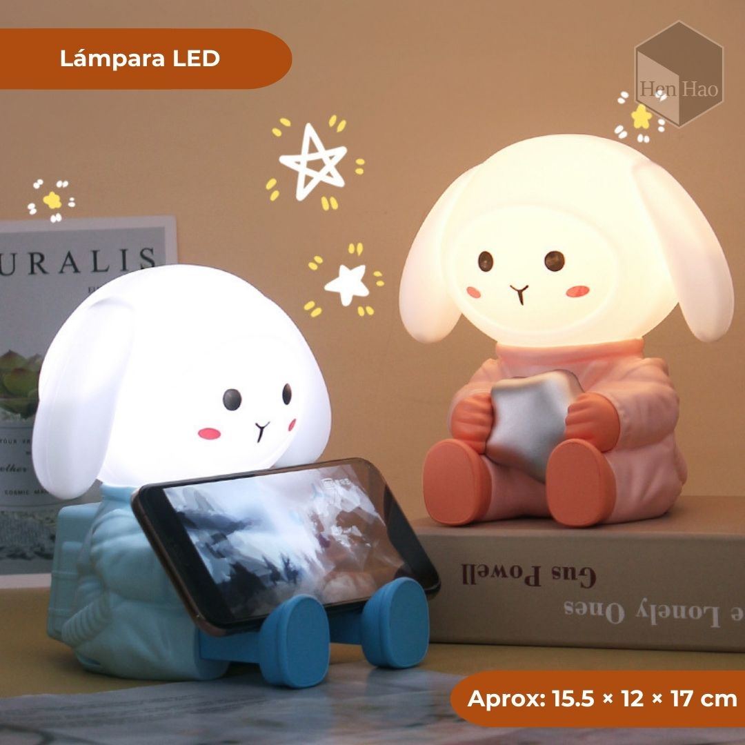 Lámpara decorativa LED con forma de conejo