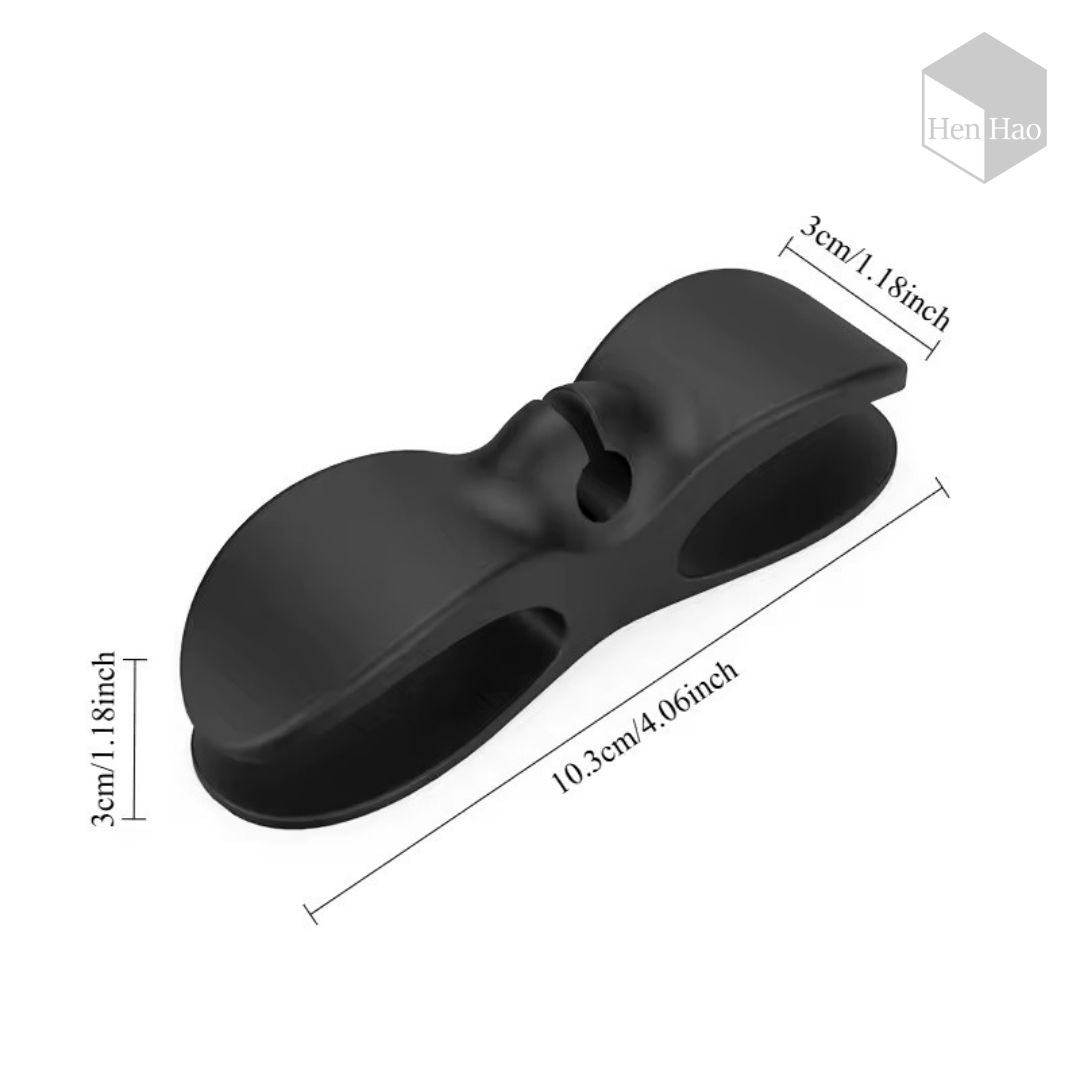 Organizador adhesivo de cables retráctil de silicona
