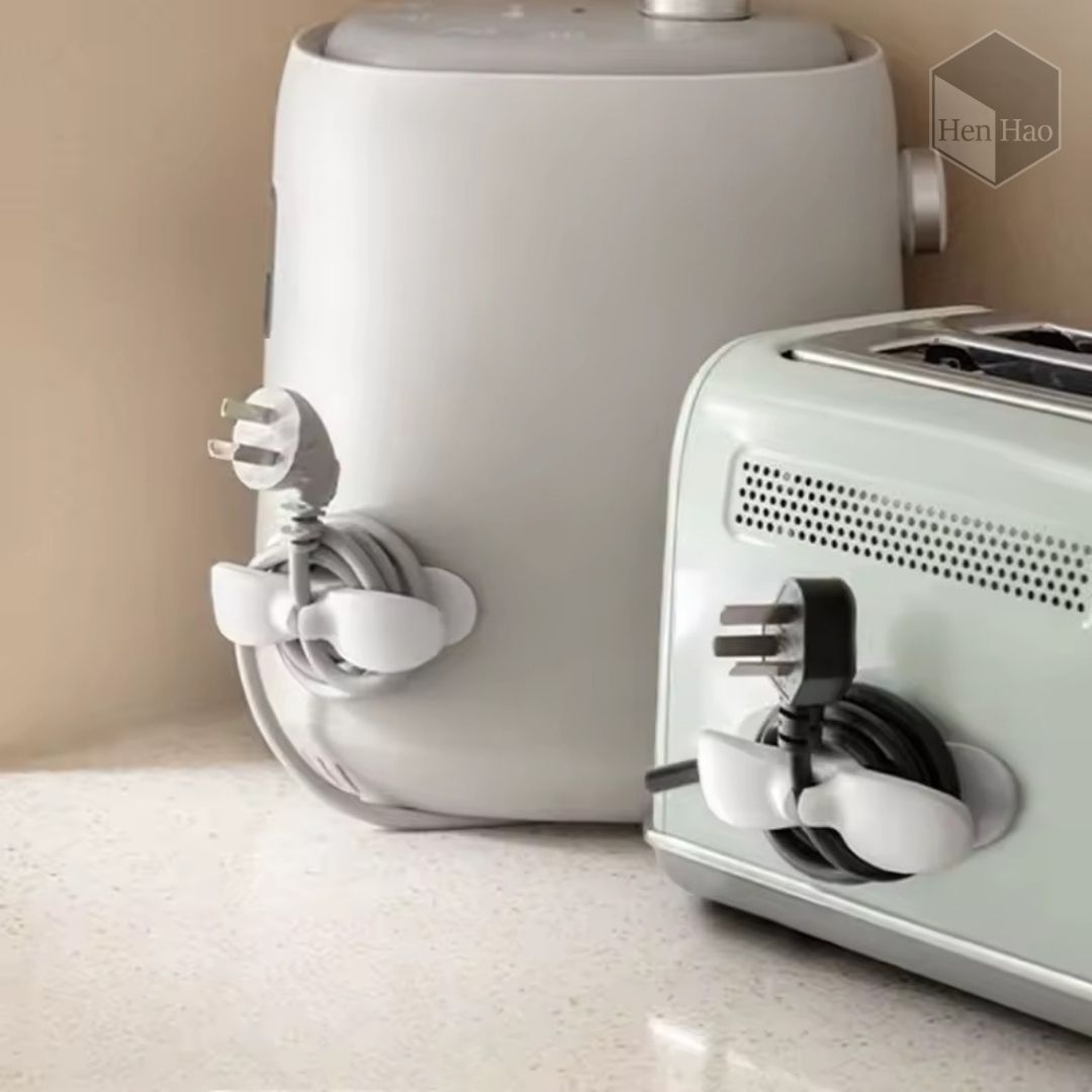 Organizador adhesivo de cables retráctil de silicona