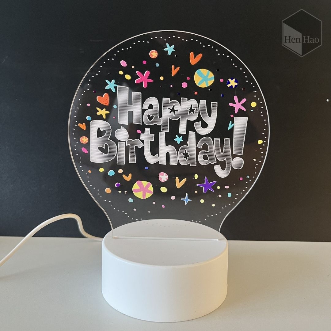 Lámpara LED decorativa de cumpleaños