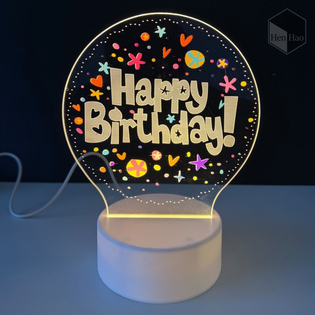 Lámpara LED decorativa de cumpleaños