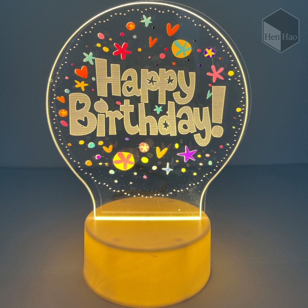Lámpara LED decorativa de cumpleaños