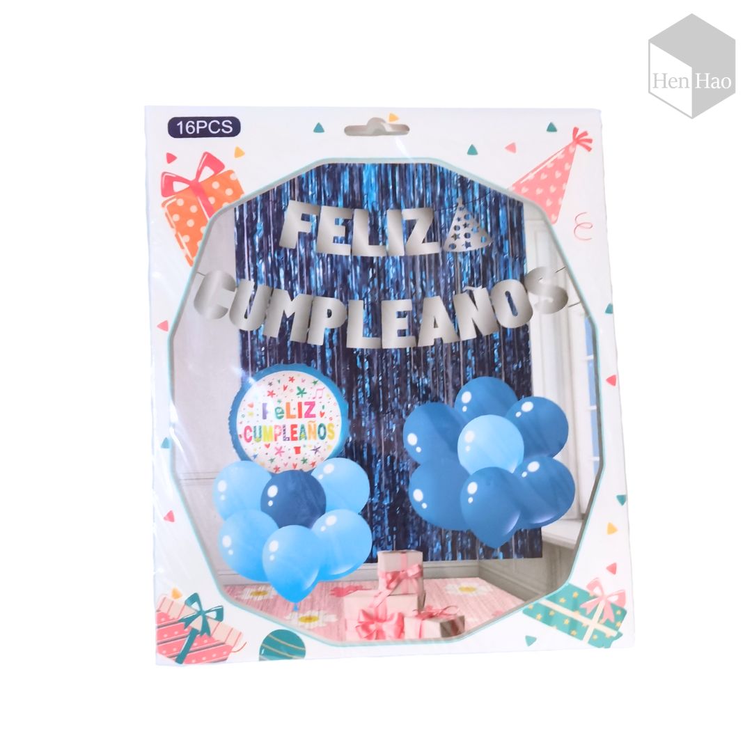 Set de 16 piezas de decoración de cumpleaños