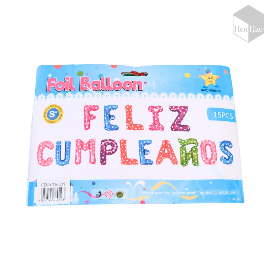 Set de Globos Feliz Cumpleaños 15 Piezas