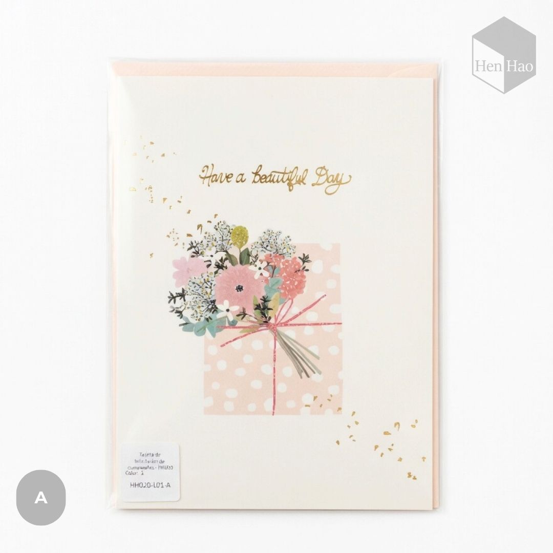 Tarjeta de felicitación de cumpleaños + Sobre de regalo