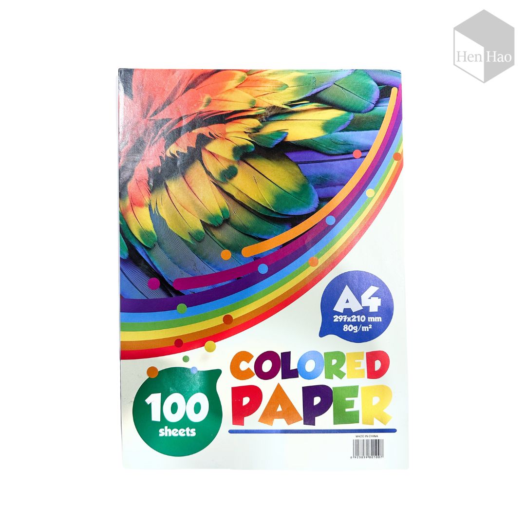 Set de Papel de Colores A4 – 100 hojas surtidas
