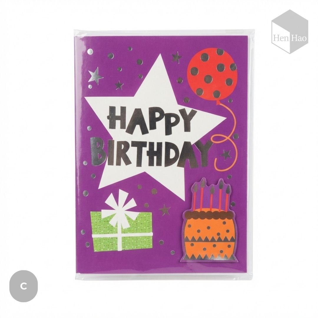Tarjeta de felicitación de cumpleaños + Musical + Sobre de regalo