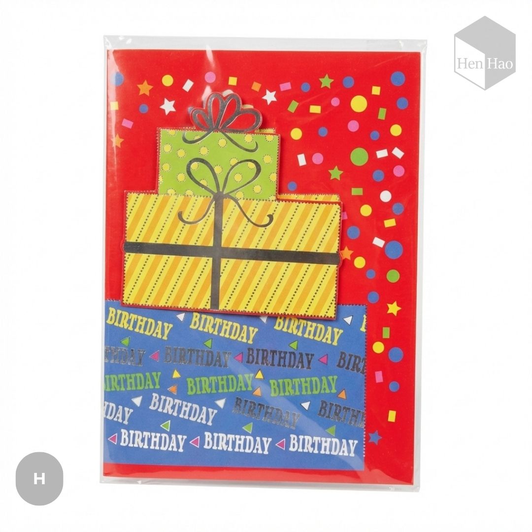 Tarjeta de felicitación de cumpleaños + Musical + Sobre de regalo