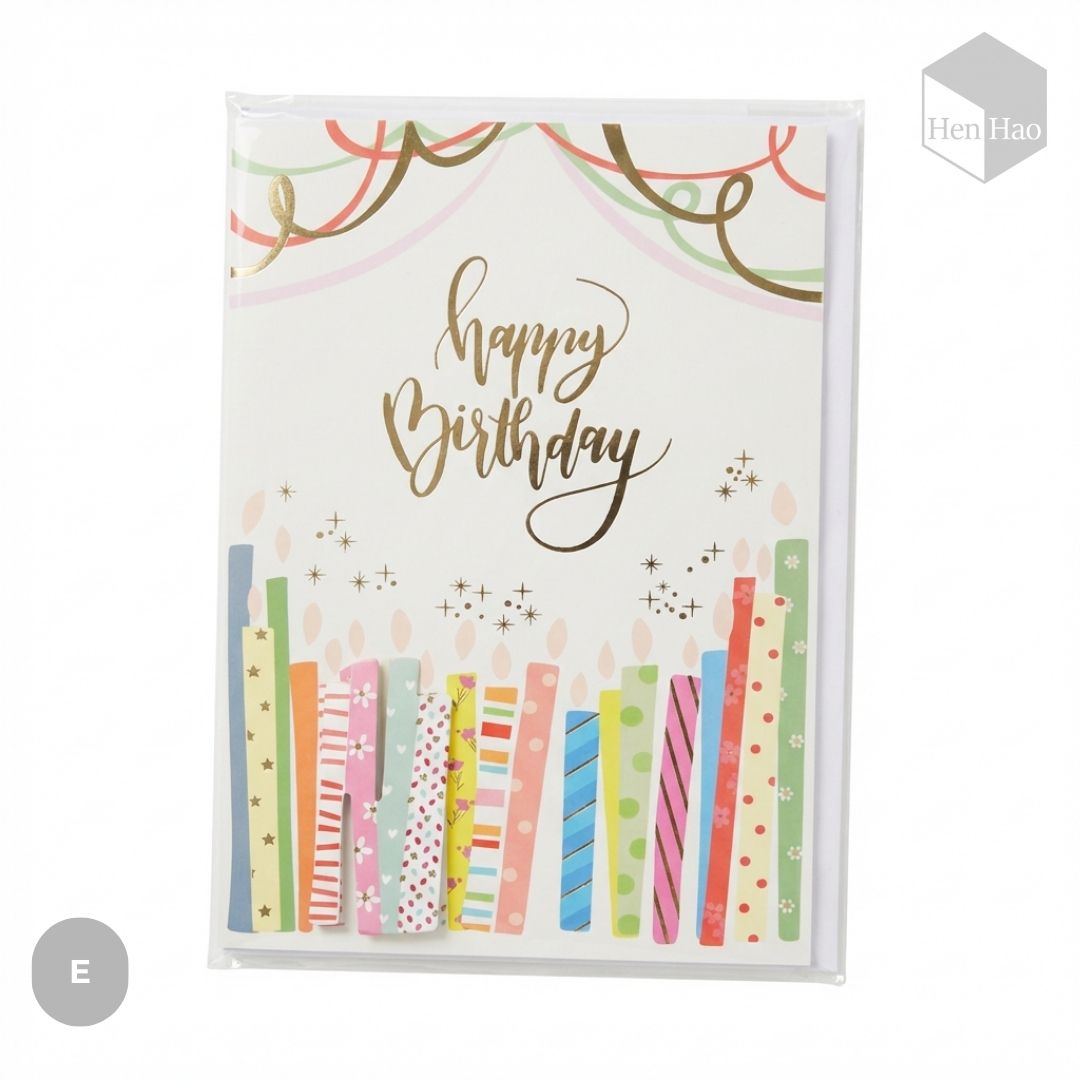 Tarjeta de felicitación de cumpleaños + Musical + Sobre de regalo