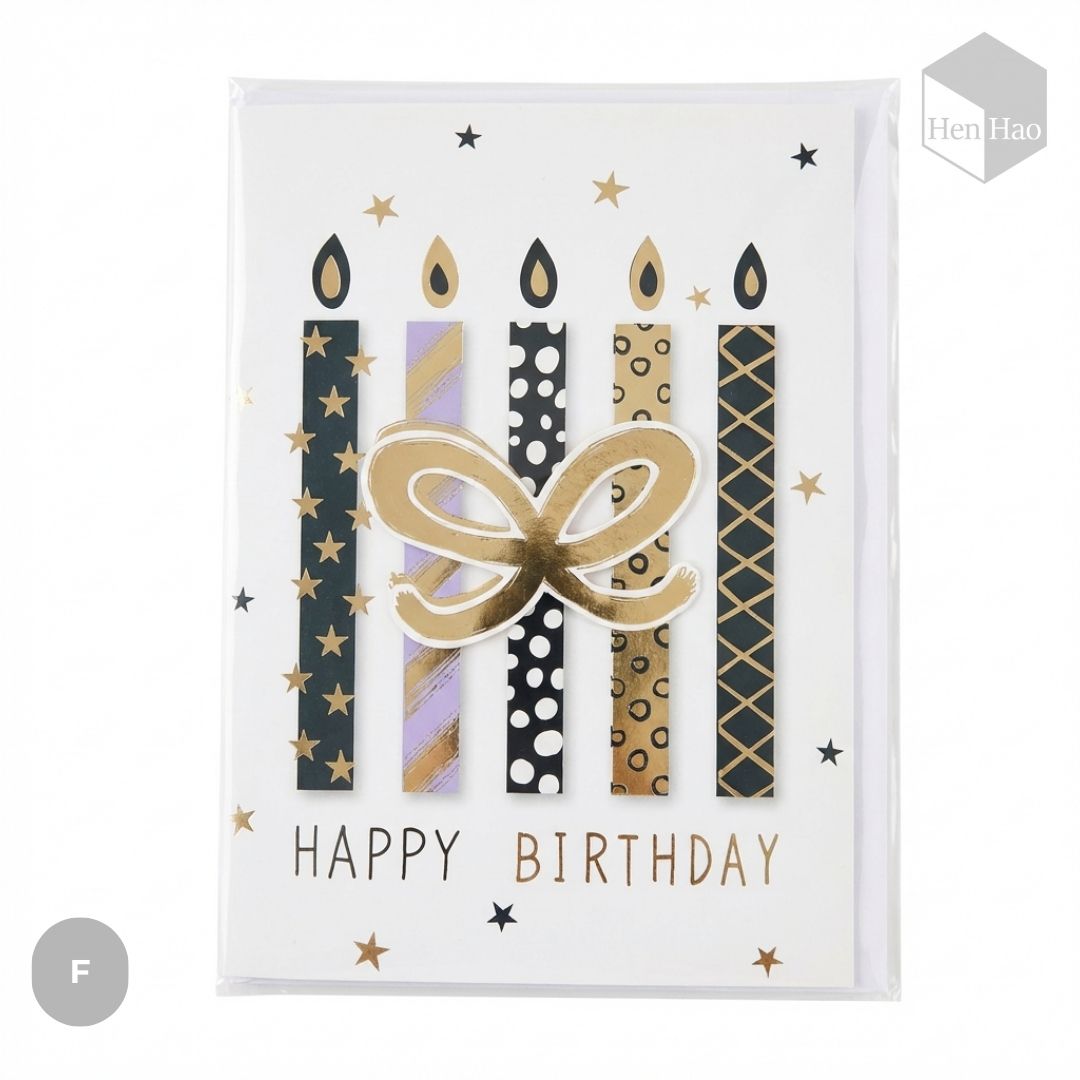 Tarjeta de felicitación de cumpleaños + Musical + Sobre de regalo