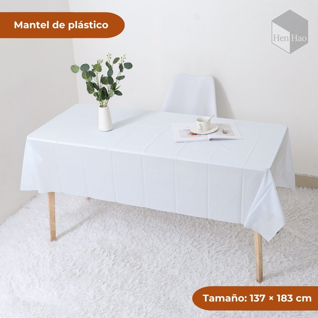 Mantel desechable rectangular 137×183 cm