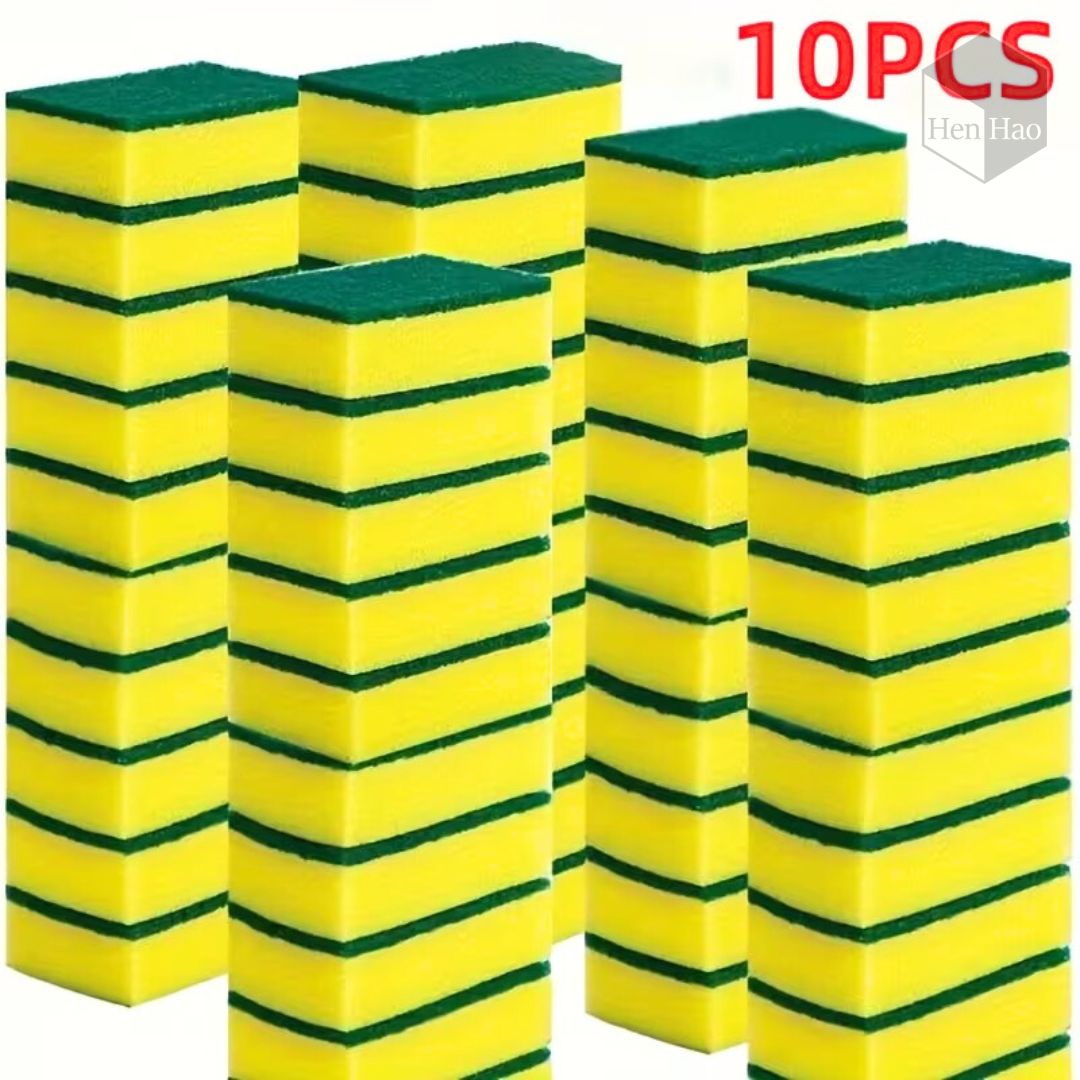 Set de 10 esponjas de limpieza rectangular