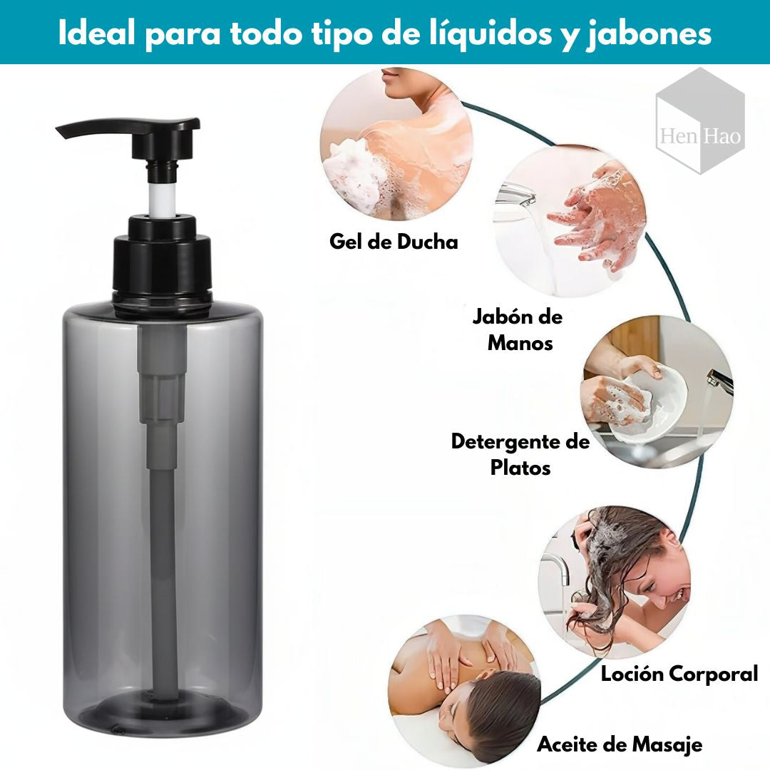 Botella Plástica con Bomba Dosificadora 500 ml