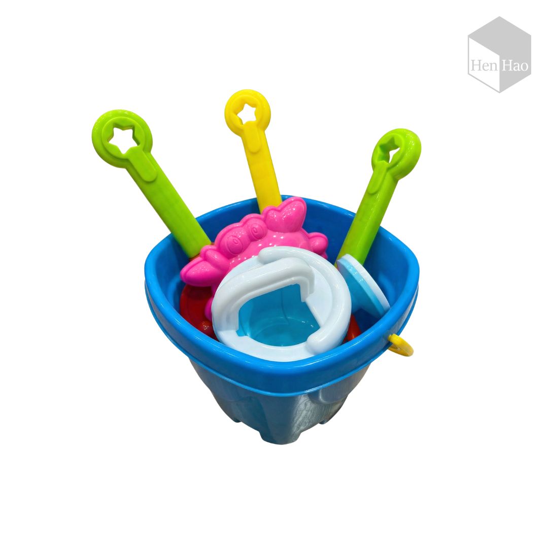 Juego de juguetes de playa para arena con balde y accesorios