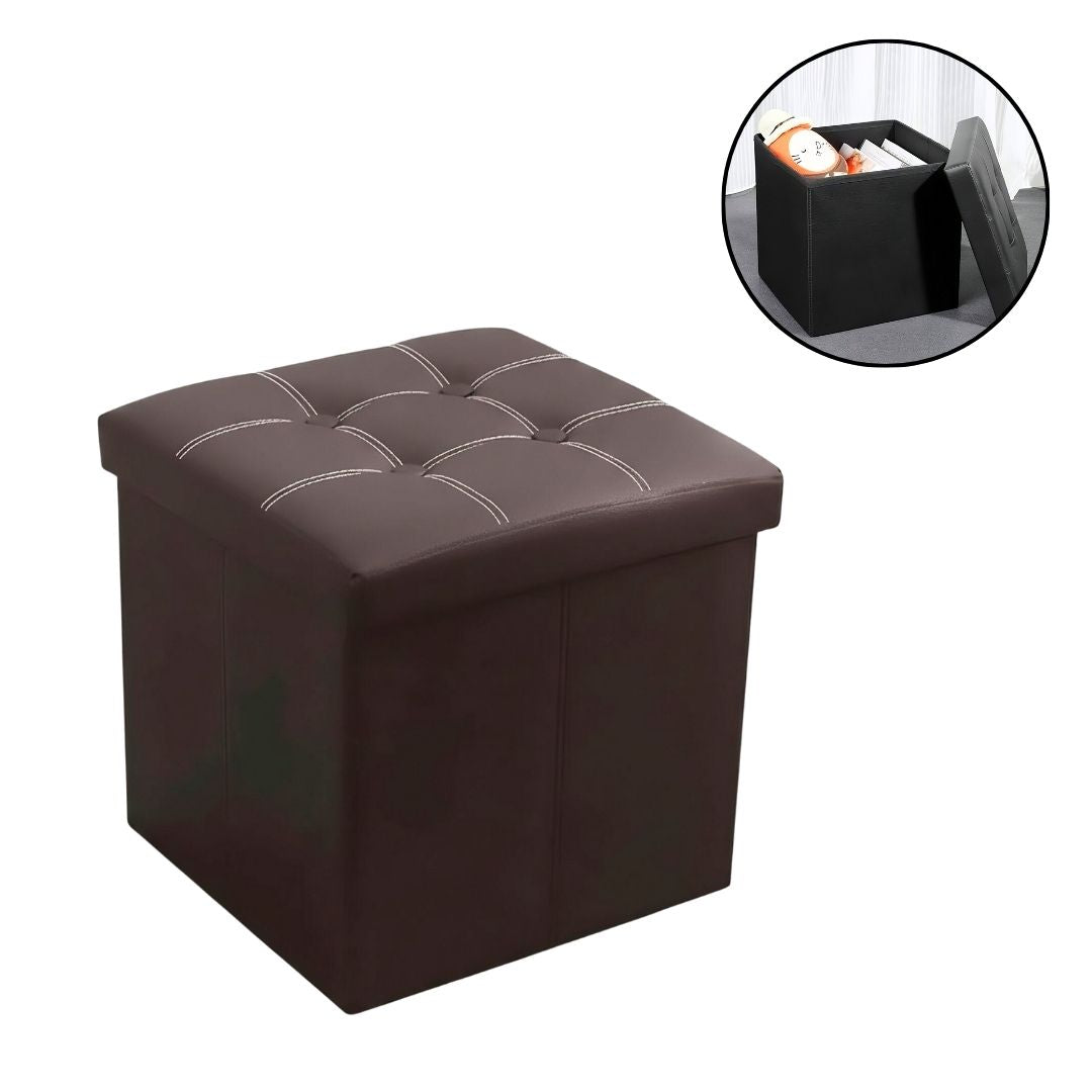 Taburete Puff de Almacenamiento Plegable 55L