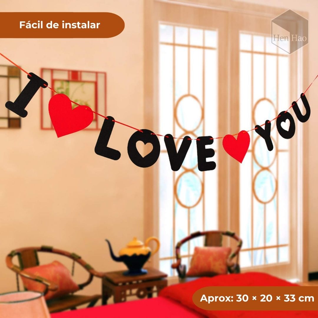 Guirnalda decorativa “I LOVE YOU”