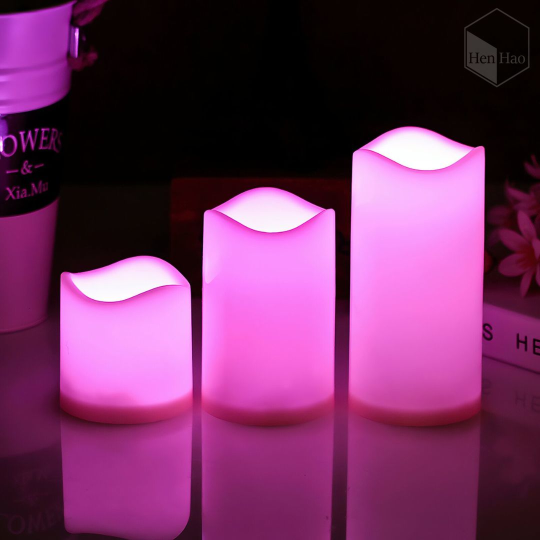 Set de 3 Velas LED Decorativas con Control Remoto
