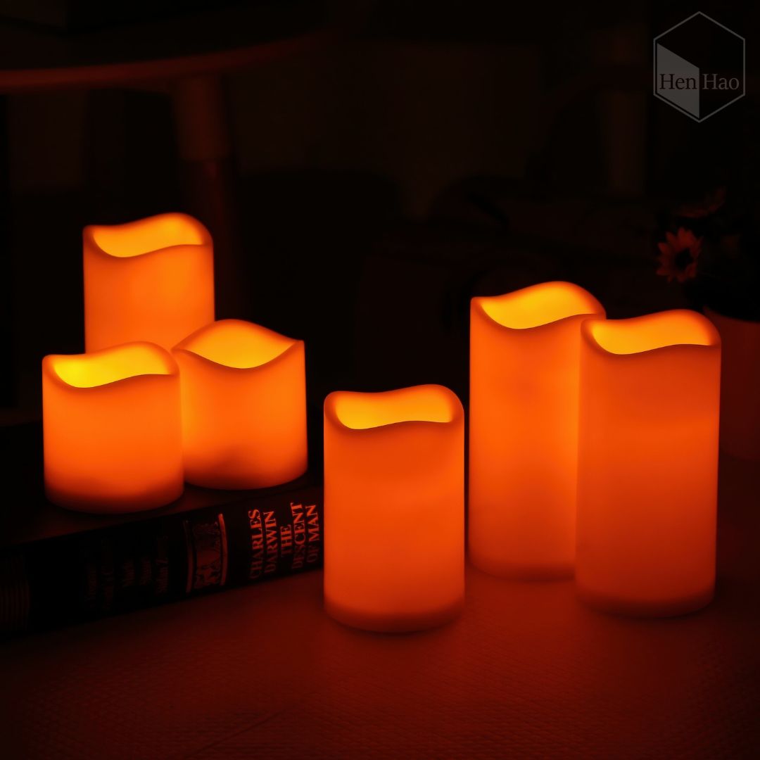 Set de 3 Velas LED Decorativas con Control Remoto