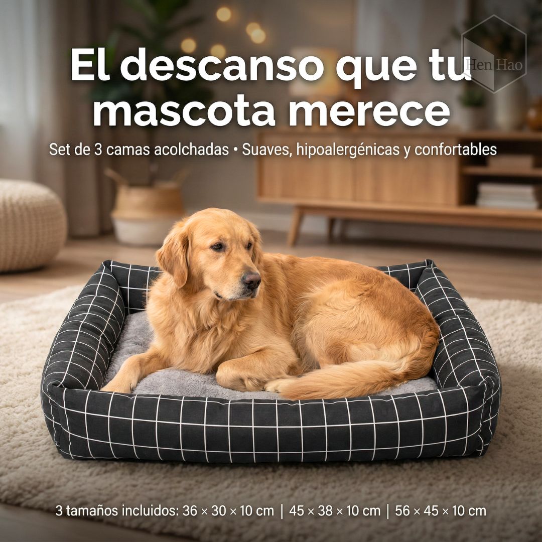 Set de 3 camas para mascota