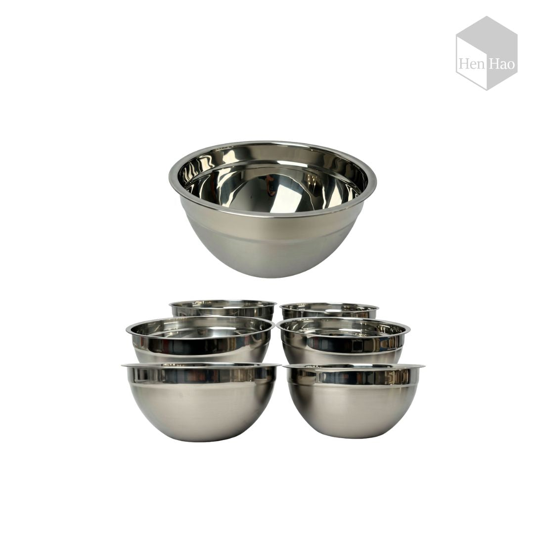 Set de bowls de acero inoxidable 7 piezas