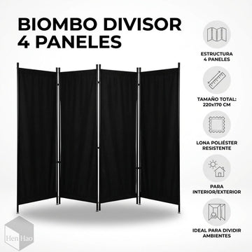 Biombo divisor de ambiente 220×170 cm