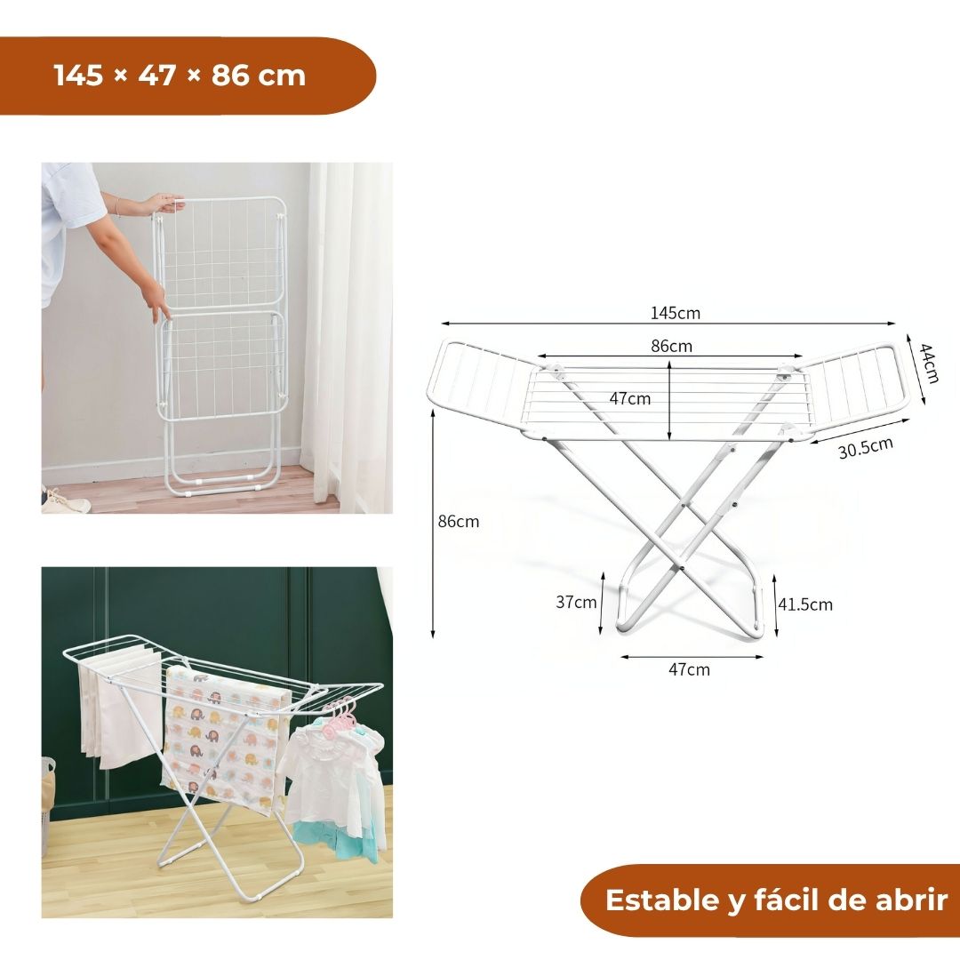 Tendedero plegable de suelo 145 cm