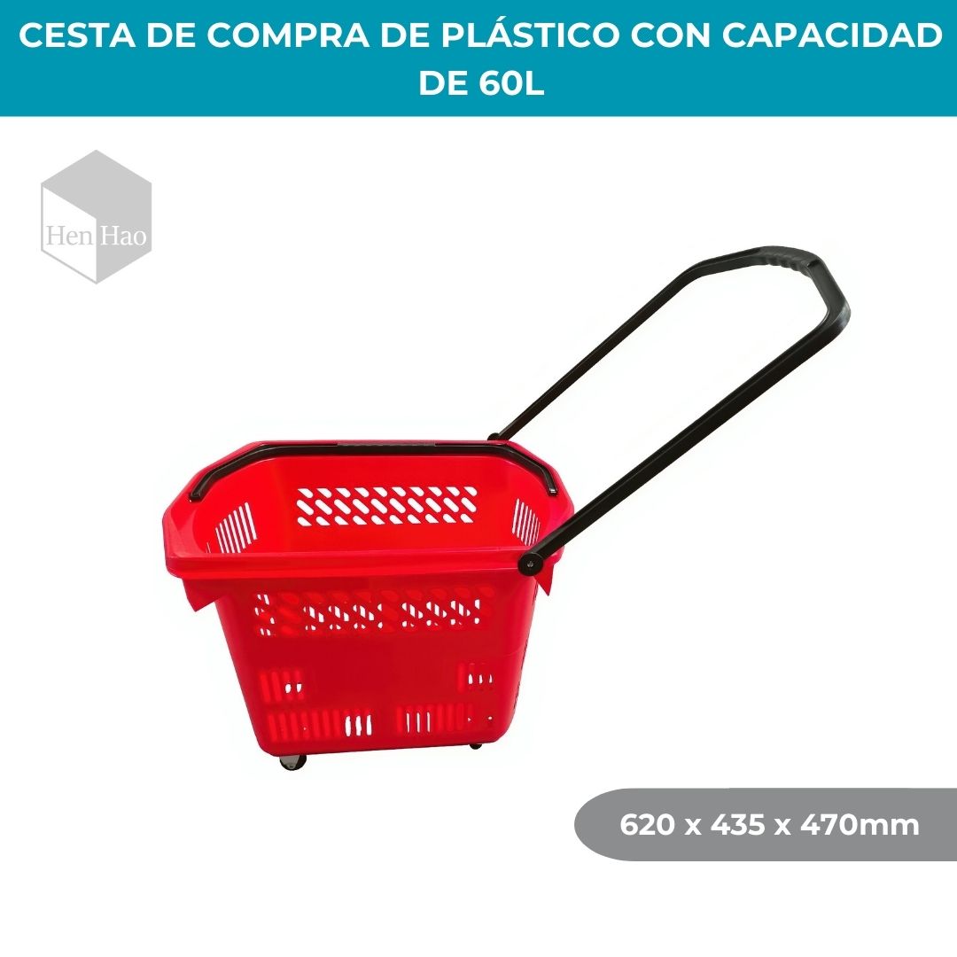 Cesta de Compra de Plástico 60L