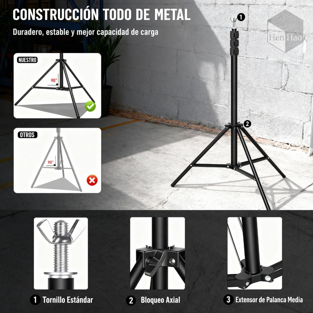 Set de soporte para fondos fotográficos con tela de fondo