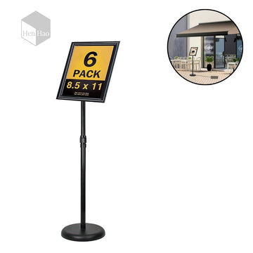 Soporte de piso ajustable para carteles tamaño A4