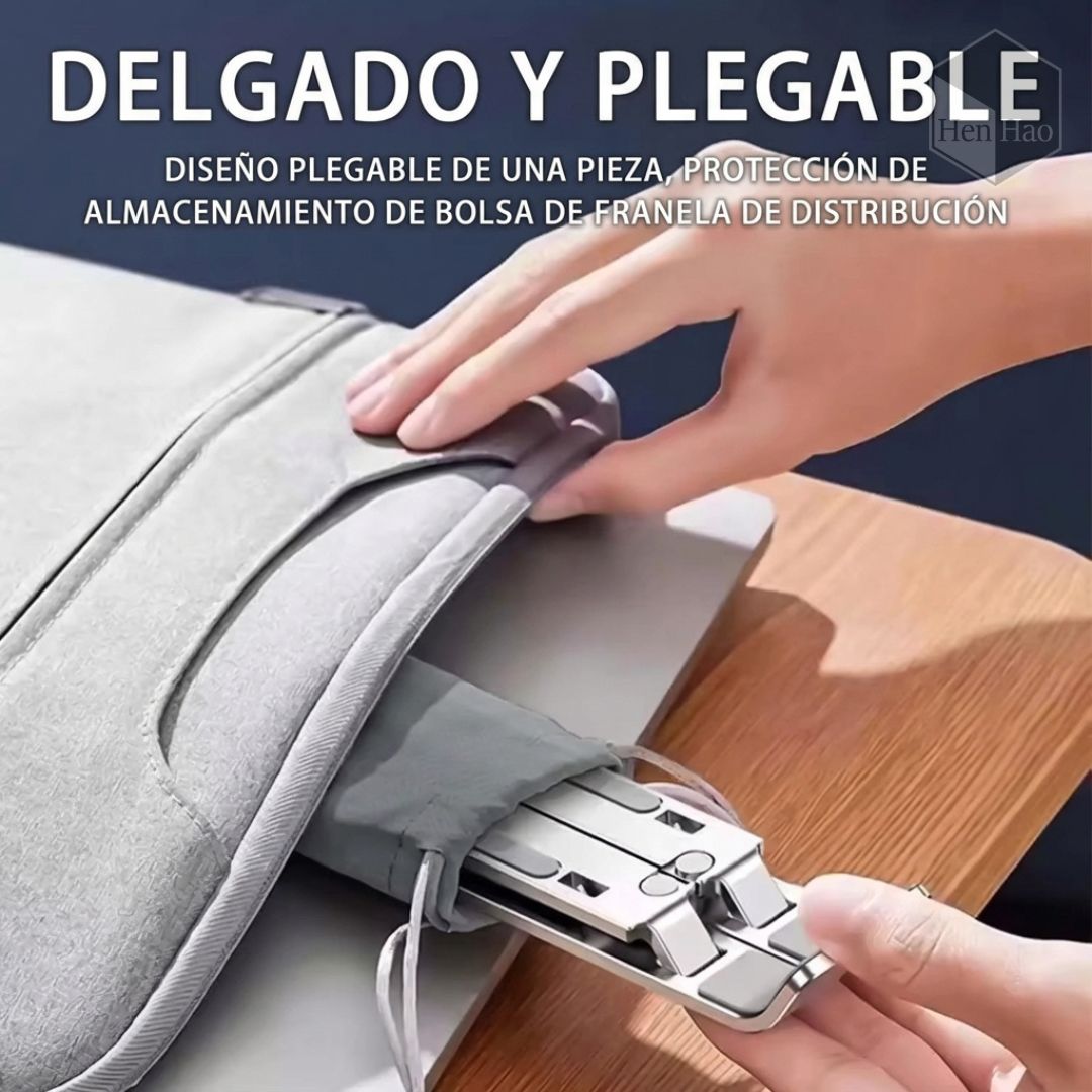 Soporte plegable ajustable de aluminio para laptop